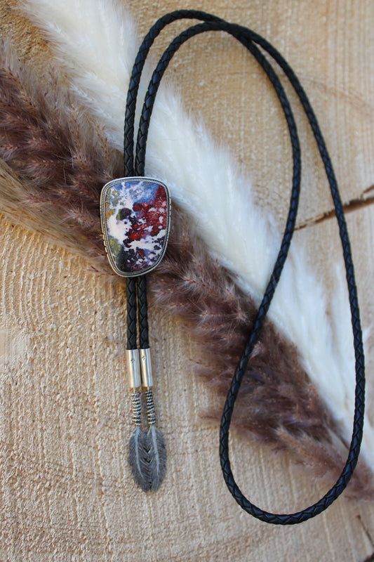 Indian Blanket Jasper Bolo Tie