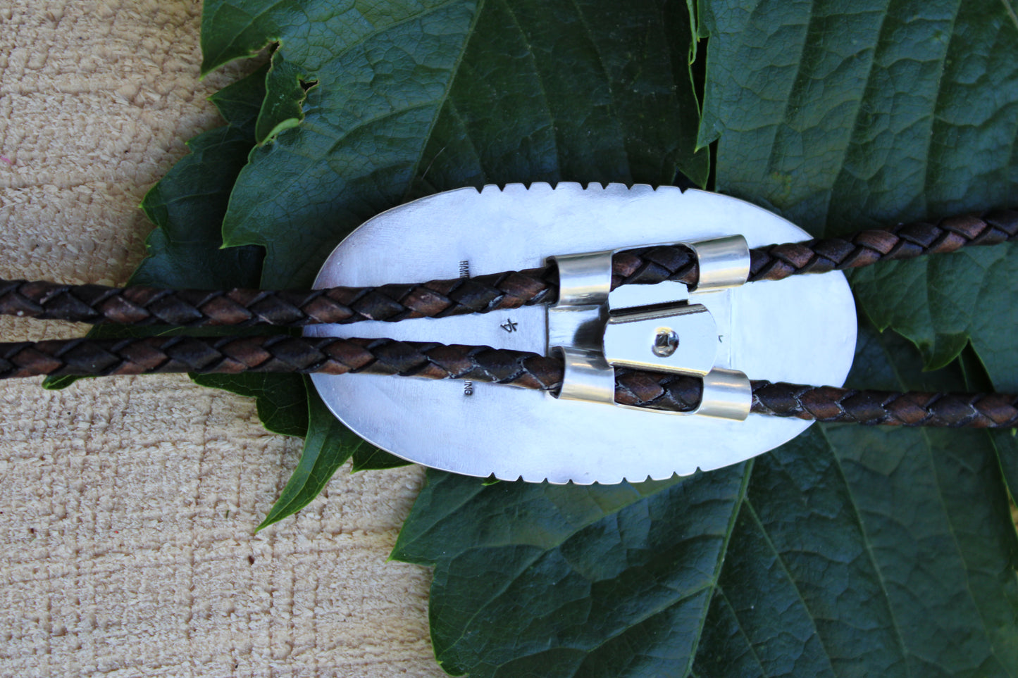 Brown Crazy Lace Agate Bolo Tie