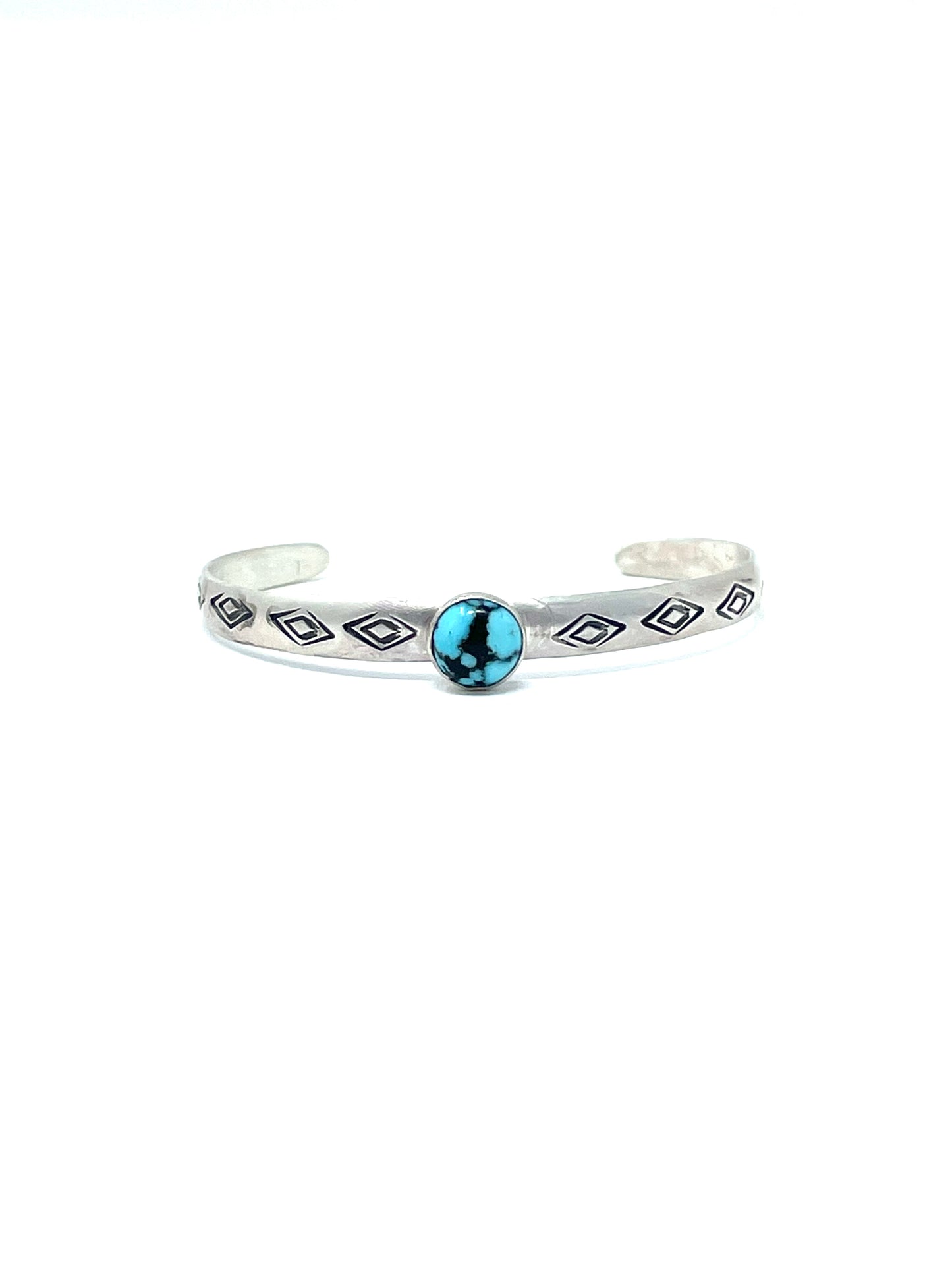 Kingman Turquoise Round Newborn/Keepsake Bracelet