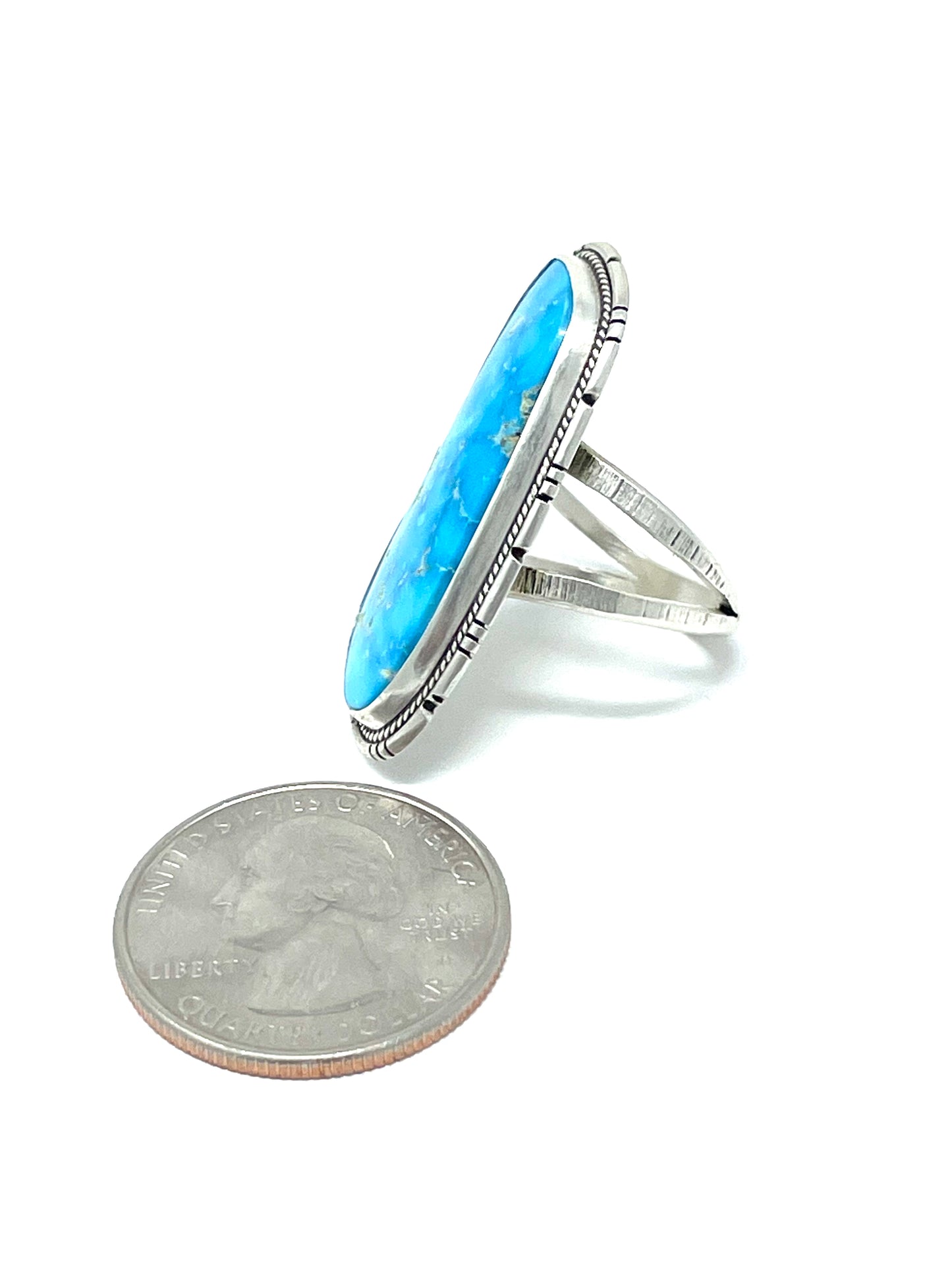 Bluebird Turquoise Statement Ring - size 7