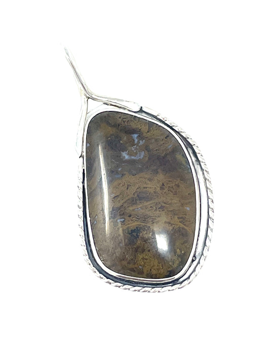 Mossy Agate Necklace Pendant