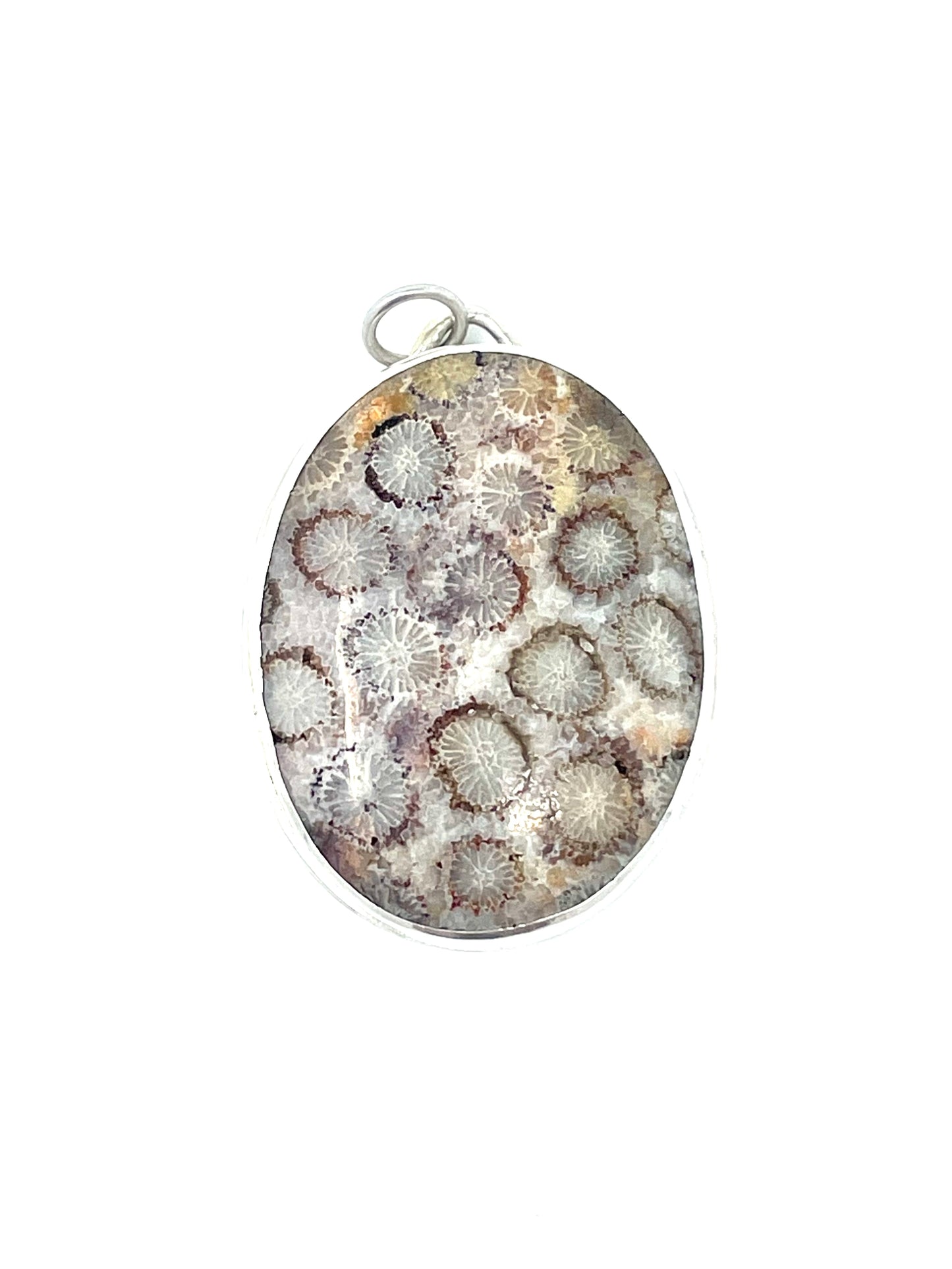 Fossilized Coral Necklace Pendant