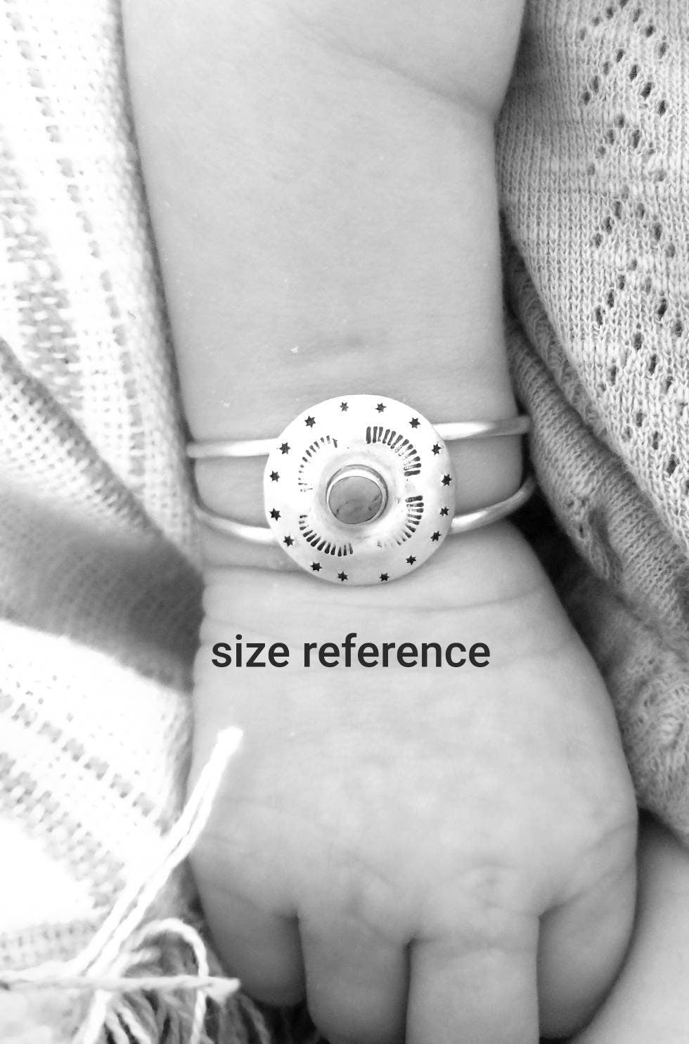 Sterling Silver Stamped Newborn/Keepsake Baby Bracelet